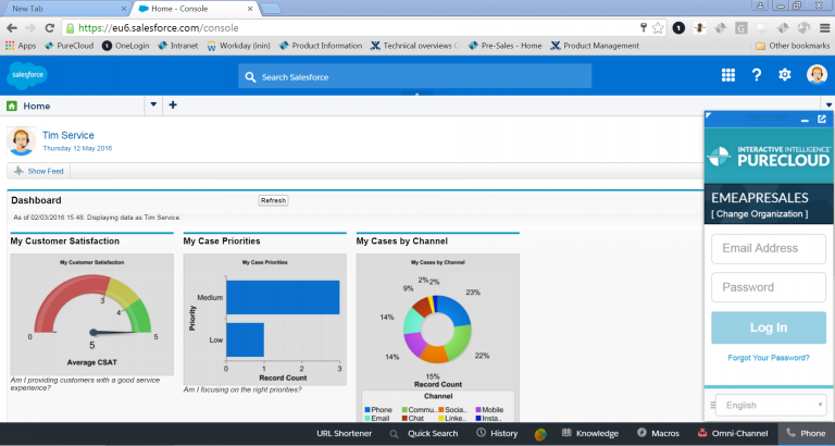 Interactive Intelligence annuncia PureCloud Engage per Salesforce Interactive Intelligence annuncia PureCloud Engage per Salesforce